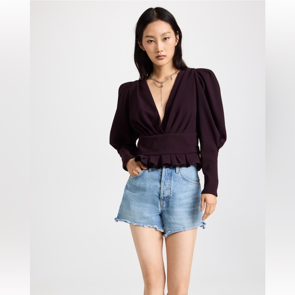 IRO Stepie Blouse in Burgundy, Size: 36 (US 4/S) - Picture 3 of 9